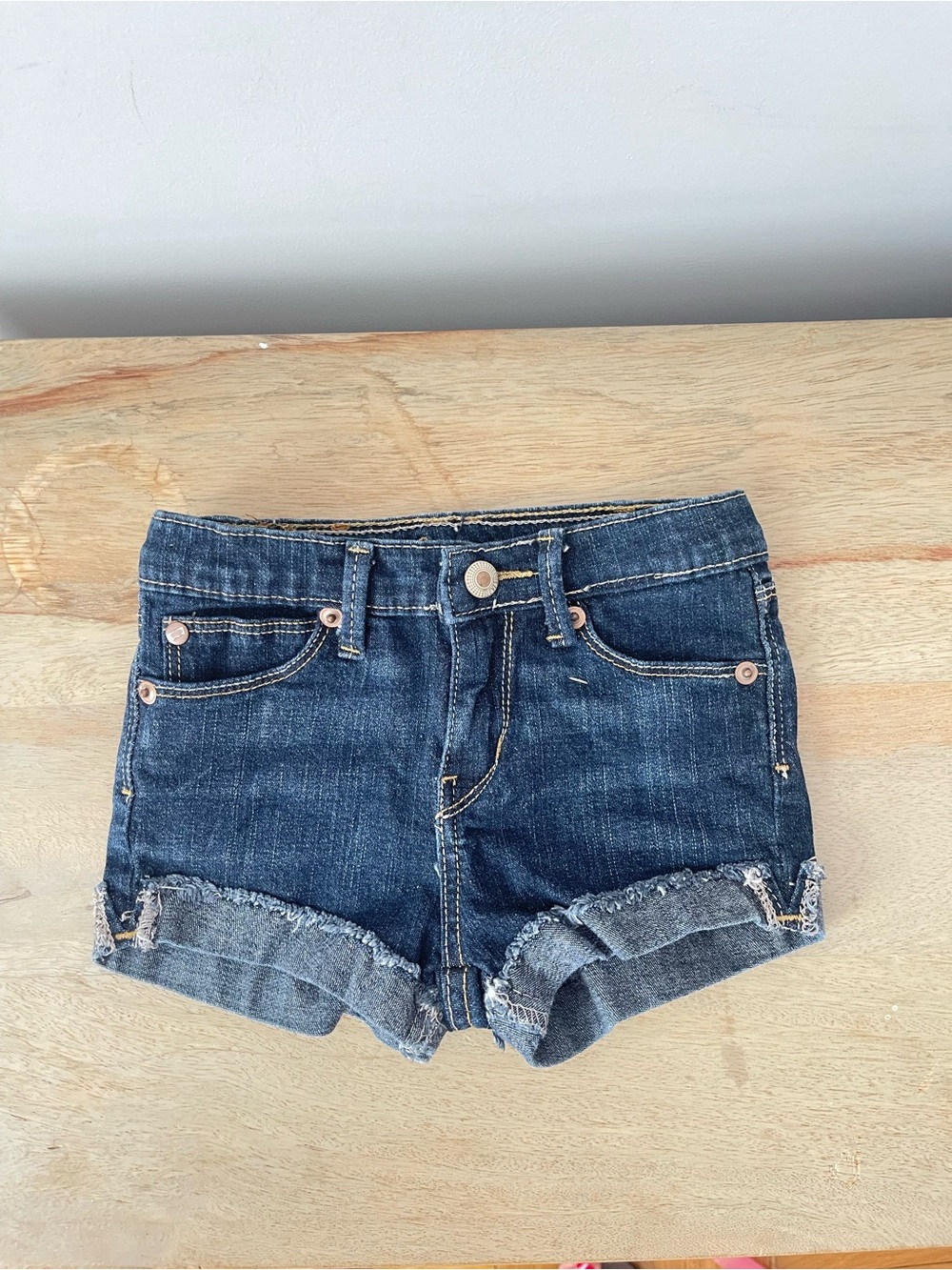 Levi’s Kids Dark Wash Denim Shorts